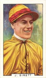 1936 Gallaher Famous Jockeys #48 Jack Sirett Front